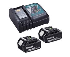 Makita DC18RC 18V LXT Fast Charger with 2x BL1860 6Ah Batteries