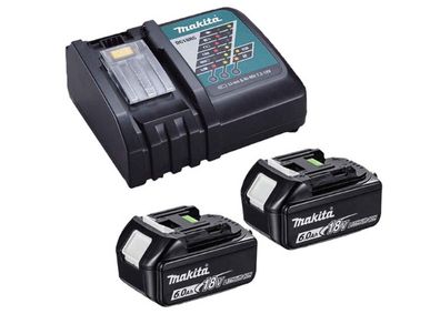 Makita DC18RC 18V LXT Fast Charger with 2x BL1860 6Ah Batteries