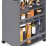Kitchen Trolley Serving Trolley on Wheels with 3 Adjustable Levels, Worktop Kitchen - High-Quality FSC Image 5