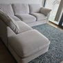 Light grey fabric corner sofa Image 2