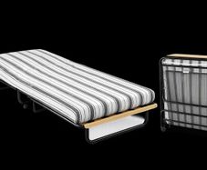 Folding guest bed with mattress