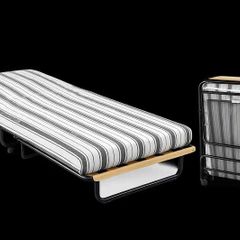 Folding guest bed with mattress