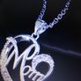Silver Mom Heart Pendant Image 2