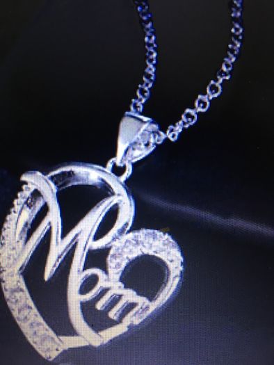 Silver Mom Heart Pendant