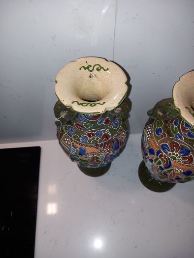 antique japanese satsuma vases vintage hand made and painted art decoration home decor table vintage vase antique gift presents  asian