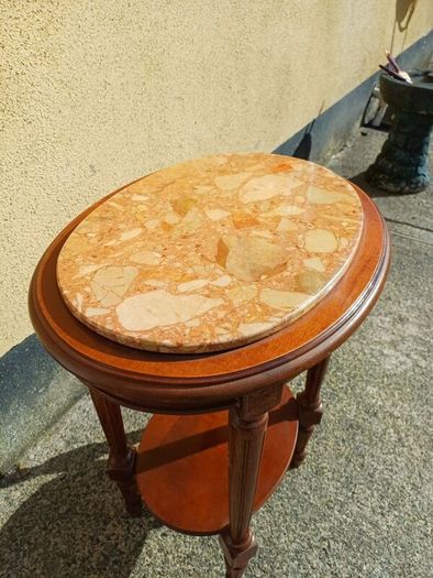 Vintage French Oval Side Table