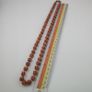 Antique Venetian Style Skunk Eyes Orange Glass Beads Necklace Image 3