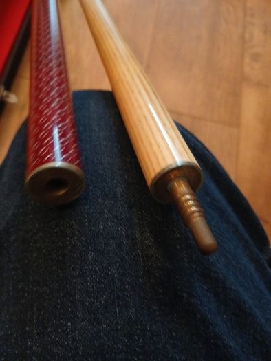 snooker cue and hardcase. John parrot.
