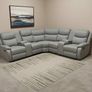 New Stanley Grey Fabric Corner Recliner Sofa Image 2