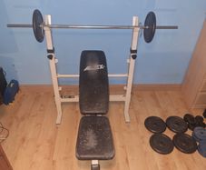 Weight Bench & 100kg of weights