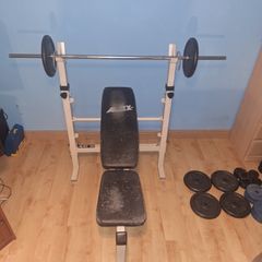 Weight Bench & 100kg of weights