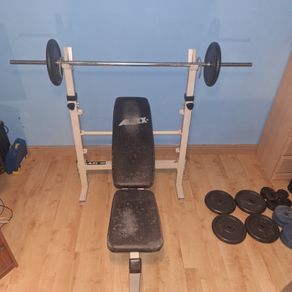 Weight Bench & 100kg of weights