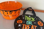 Halloween bowl and bag