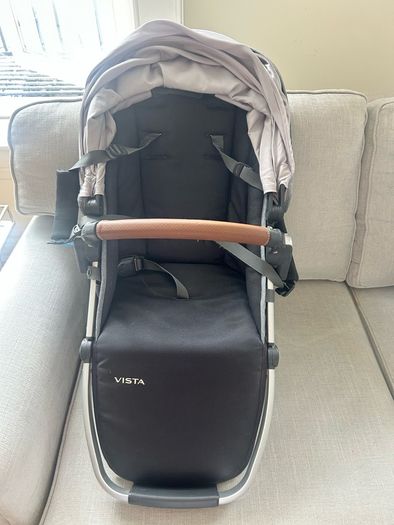 UPPAbaby Vista (2018) Complete Double Buggy Setup (Soft Grey / Gregory)