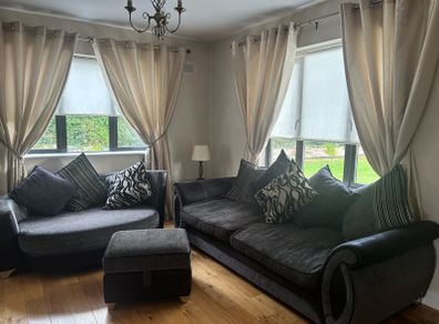 4 Seater Sofa cuddler chair and Pillow Back Cuddler Sofa