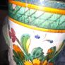 Large Majolica style or Japanese Ceramic Umbrella Stand Image 7