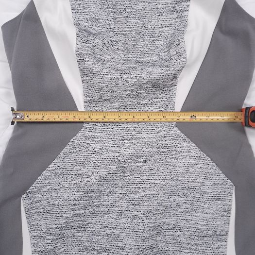Next Grey Textured & White Colorblock Sleeveless Sheath Bodycon Pencil Dress 12-14UK/40-42EU