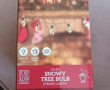 10 LED snow filled christmas string lights