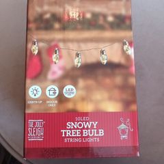 10 LED snow filled christmas string lights