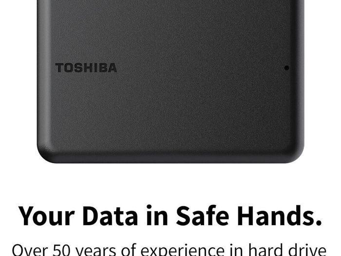Toshiba Canvio Partner 2TB Portable 2.5 External Hard Drive, USB 3.2, Mac & Windows compatible. (HDTB520EK3AB)