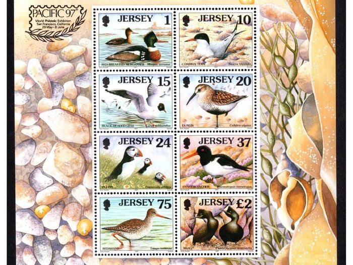 1997 Jersey Seabirds and Waders Definitive Stamp Miniature Sheet MNH