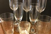 Champagne, Tumblers and Shot Glasses