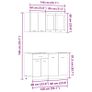 4 Piece Kitchen Cabinet Set Old Wood Image 9