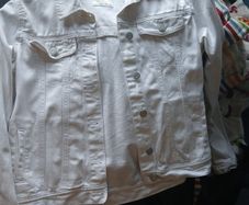 girls white denim jacket
