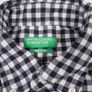 United Colors of Benetton Black & White Gingham Check Long Sleeve Shirt Mens Size S Image 5