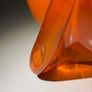 Documented V.A.S. Empoli G/20S Orange Cased Glass Vase, 40cm.  Italy c.1960 Image 4