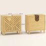 Bamboo Bathroom Under Sink Cabinet with Adjustable Shelf for Basin without Pedesta Image 2