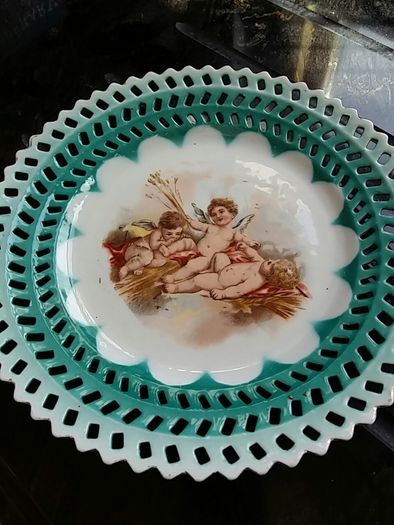 Painted Vintage  Plate