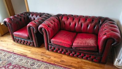 Chesterfield Couch & Chair