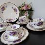 Rare Antique Melba Bone China "Violets" Tea Set Image 4