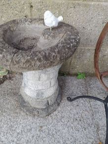 stone bird bath