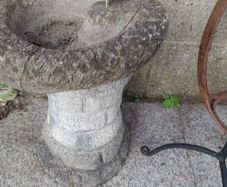 stone bird bath