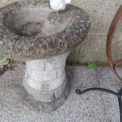 stone bird bath