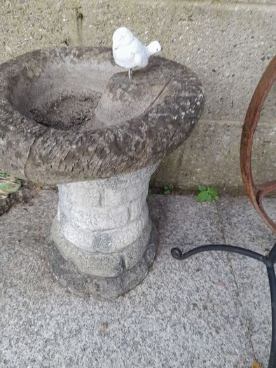 stone bird bath
