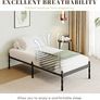 Metal Single Bed Frame with Underbed Storage and Steel Slat Support - Easy Assembly, Noise Free - 35.5cm High Image 7