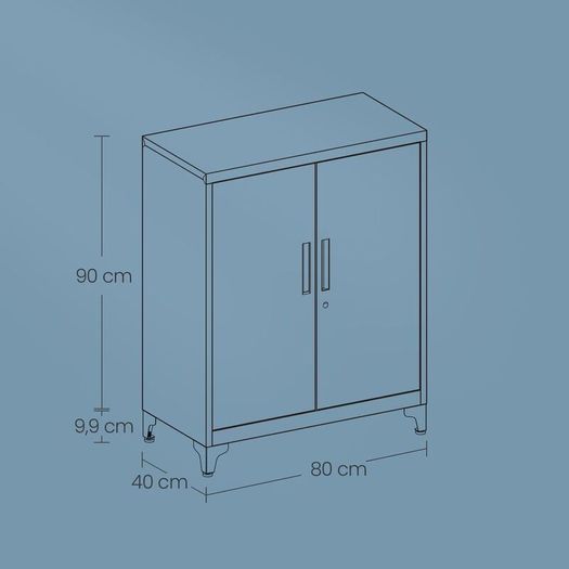 New Home Office Metal Filing Cabinet (Matte black) FREE Delivery