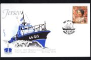 1975 Jersey Royal Visit Commemorative Stamp cover commemorating renaming of the Island's new lifeboat the "Thomas James King"
