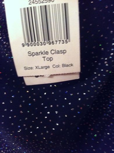Dressy Black Sparkle Top for Night out or Special occasion