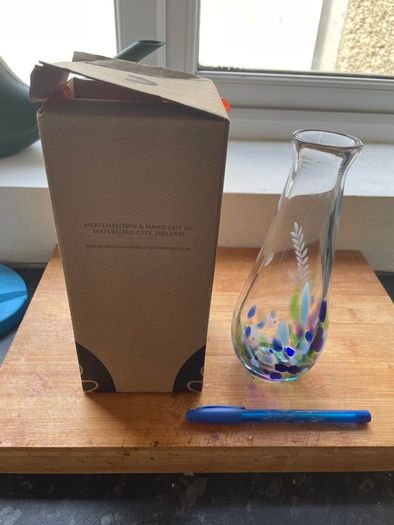 Waterford hand blown bud Vase