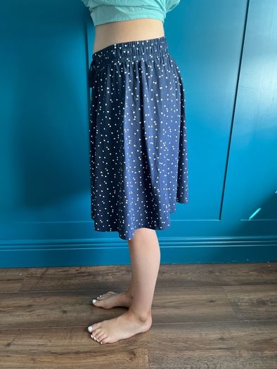 Esprit navy & white skirt. Size S