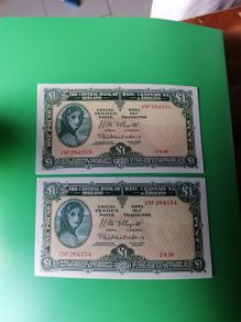 1959 Irish One Pound Banknotes