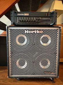 Hartke Kilo head and HyDrive cab serious bass rig