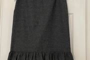 Avoca Herringbone Wool Mix Skirt - Size 2