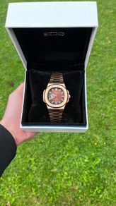 Seiko Mod Nautilus Style 41mm Automatic Mens Watch