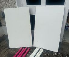Two IKEA Advils table tops with legs
