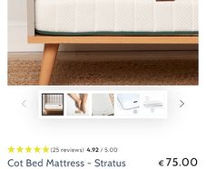 Baby Elegance Stratus Fibre Cot Bed Mattress, Brand New